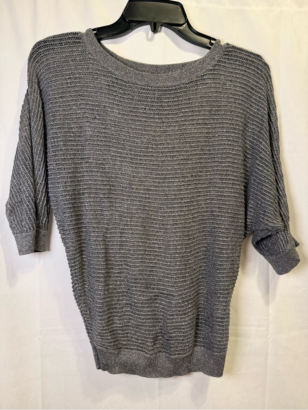 XS Express Gray Knit Women's Sweater - Casual Boatneck Pullover
